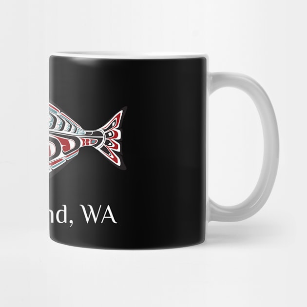 Lopez Island, Washington Halibut Northwest Native American Tribal Gift by twizzler3b